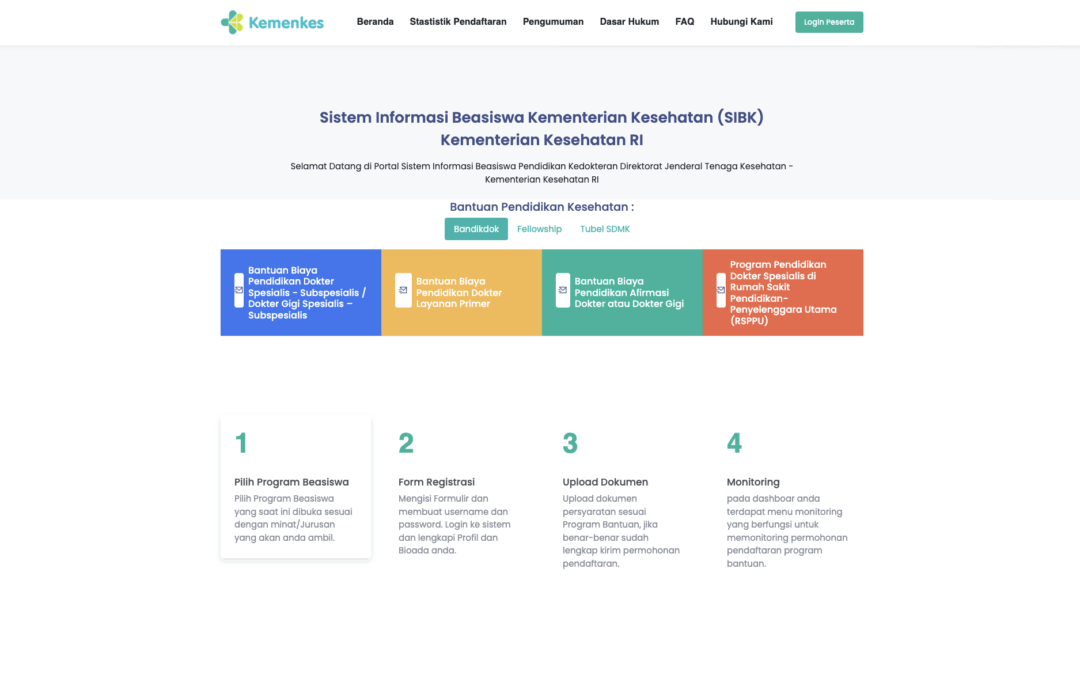 SIBK (Sistem Informasi Beasiswa Kedokteran)